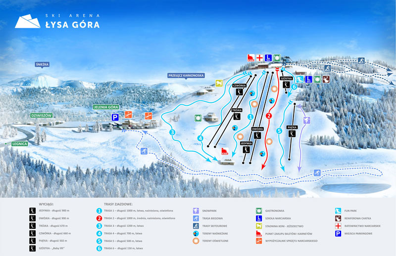 STOK NARCIARSKI ŁYSA GÓRA W SUDETACH